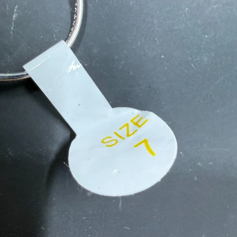 Bomb Part Hearts on Fire Size 7 Ring Lab Peach Fire Opal RBP6532 Rhodium Plated - Picture 4 of 5